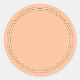 Rustiek Zelfgemaakt Eenvoudig Pastel Oranje Beschr Ronde Sticker