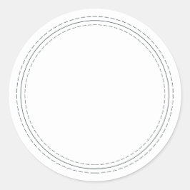 Rustiek Zelfgemaakt Eenvoudig Zwart Wit Schrijf Op Ronde Sticker