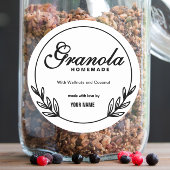 Rustiek zelfgemaakt granola label
