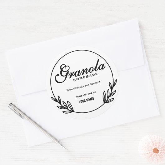 Rustiek zelfgemaakt granola label (Envelop)