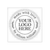 Rustiek Zelfgemaakt Klein Bedrijfslogo Rubberstempel (Afrduk)