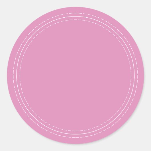 Rustiek zelfgemaakte eenvoudige fuchsia roze schri ronde sticker (Voorkant)