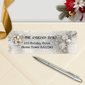 Rustiek Zilver Chic Kerst Retour Adres Label