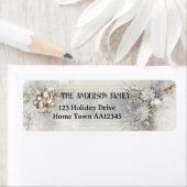 Rustiek Zilver Chic Kerst Retour Adres Label (Insitu)