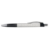 Rustiek, zilver/wit modern kerstpatroon pen (Bovenkant)