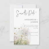 Rustiek Zomer Veld van Wildbloemen Save The Date (Voorkant)