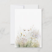 Rustiek Zomer Veld van Wildbloemen Save The Date (Achterkant)