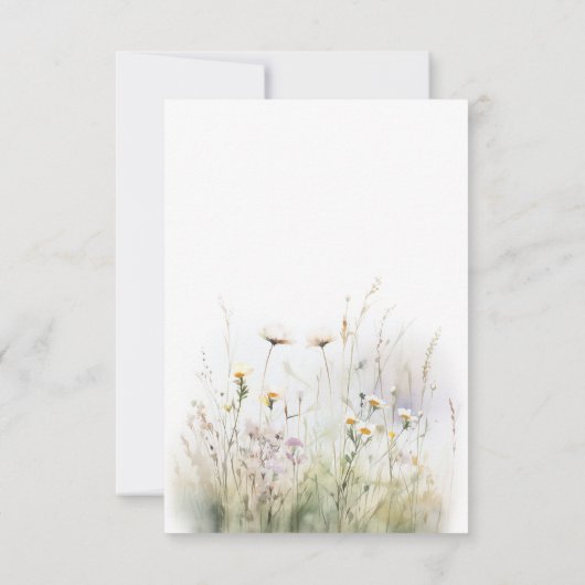 Rustiek Zomer Veld van Wildbloemen Save The Date (Achterkant)