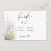 Rustiek Zomerveld van Wildbloemen Receptie Informatiekaartje (Voorkant)