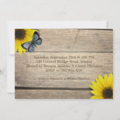 Rustiek Zonnebloem Baby shower | Jongen Kaart (Achterkant)