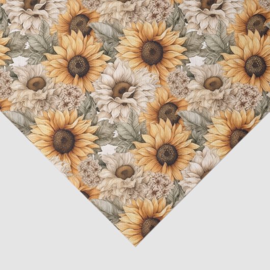 Rustiek Zonnebloem Decoupage Craft Tissue Papier (Detail)