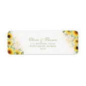 Rustiek Zonnebloem Delight Retouradres Label (Voorkant)