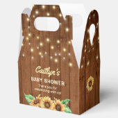 Rustiek Zonnebloem Geslacht Neutraal Geel Baby sho Bedankdoosjes (Geopend)