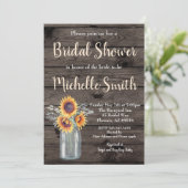 Rustiek Zonnebloem Land Bloemen Hout Vrijgezellenf Kaart (Staand voorkant)