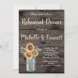 Rustiek Zonnebloem Land Bloemen Repetitie Diner Kaart