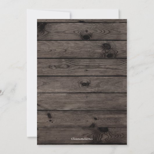 Rustiek Zonnebloem Land Bloemen Repetitie Diner Kaart (Achterkant)