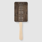 Rustiek Zonnebloem Land Schuur Bruiloft Programma Handwaaier (Achterkant)