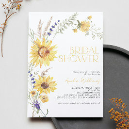 Rustiek Zonnebloem Lavendel Bloemen Vrijgezellenfe Kaart