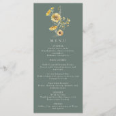 Rustiek Zonnebloem Menu (Voorkant)