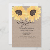 Rustiek Zonnebloem Neutraal Geslacht Baby shower Kaart (Voorkant)