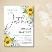 Rustiek Zonnebloem Script Gewoon Liefde Groen Brui Kaart