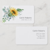 Rustiek Zonnebloem Visitekaartje Afsprakenkaartje (Voorkant / Achterkant)