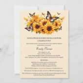 Rustiek Zonnebloem Vlinder Vrijgezellenfeest Kaart (Voorkant)