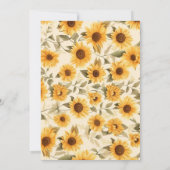 Rustiek Zonnebloem Vlinder Vrijgezellenfeest Kaart (Achterkant)