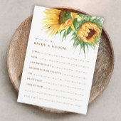 Rustiek Zonnebloem Vrijgezellenfeest Advies Informatiekaartje