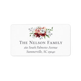 Rustiek Zuidelijk Bloemen & Katoen Retouradres Etiket