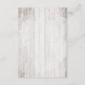 Rustiek Zuidelijk Katoen Bruiloft Detail / Routebe Informatiekaartje (Achterkant)