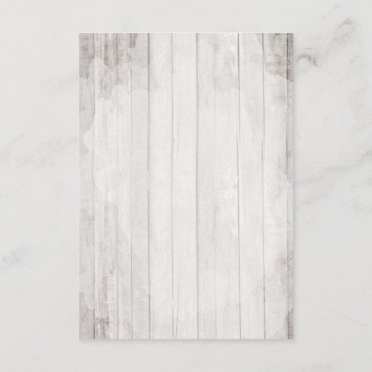 Rustiek Zuidelijk Katoen Bruiloft Detail / Routebe Informatiekaartje (Achterkant)