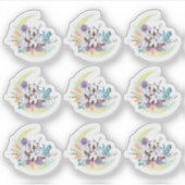 Rustiek Zuidelijk Land Katoen Bloemen Maan Planner Sticker (Voorkant)