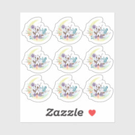 Rustiek Zuidelijk Land Katoen Bloemen Maan Planner Sticker