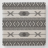 Rustiek zuidwesten Azteeks patroon kalksteen Stenen Onderzetter (Voorkant)