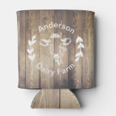 Rustiek Zuivel Boerderij Koe & Schuur Hout Blikjeskoeler (Achterkant)