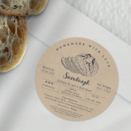 Rustiek Zuurdeeg Zelfgemaakte Bakkerij Cottage Law Ronde Sticker