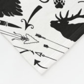 Rustiek Zwart Beer Herten Buffalo Woodland Pattern Fleece Deken (Hoek)