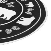Rustiek zwart beer pinecone glassnijplank snijplank (Hoek)