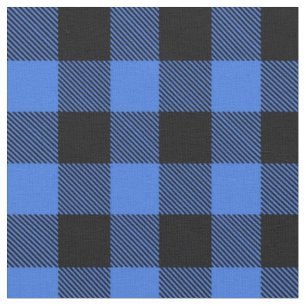 Rustiek Zwart Blauw Buffel Plaid Stof