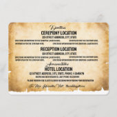  rustiek zwart bloeiend perkament informatiekaartje (Voorkant)