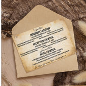  rustiek zwart bloeiend perkament informatiekaartje