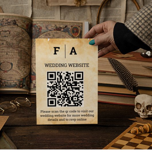  rustiek zwart bloeiend perkament informatiekaartje