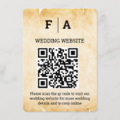  rustiek zwart bloeiend perkament informatiekaartje (Voorkant)