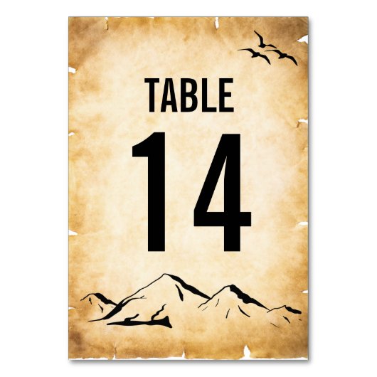  rustiek zwart bloeiend perkament kaart (Voorkant)