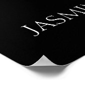 Rustiek Zwart en Perzik Bloemen Trouwbord Poster (Hoek)