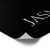 Rustiek Zwart en Perzik Bloemen Trouwbord Poster (Hoek)