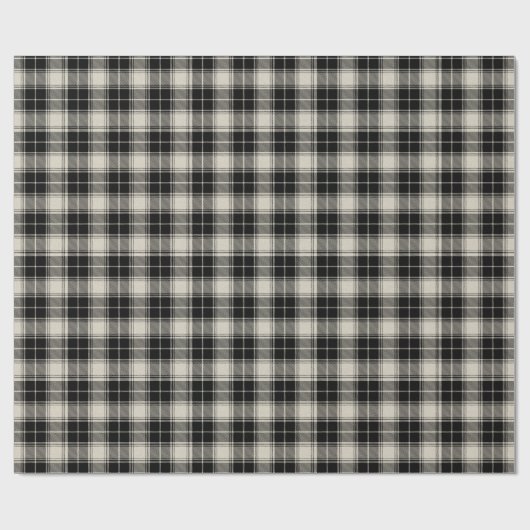 Rustiek zwart geplakt patroon cadeaupapier (Vlak)