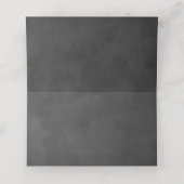 Rustiek Zwart Krijtbord Bloemen Huwelijk Monogram Plaatskaartje (Binnenkant ongevouwen)