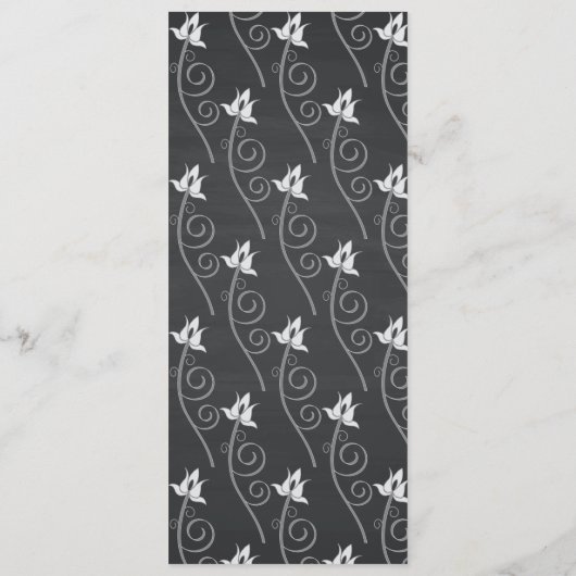 Rustiek zwart krijtbord Mason Jar Script Menu (Achterkant)